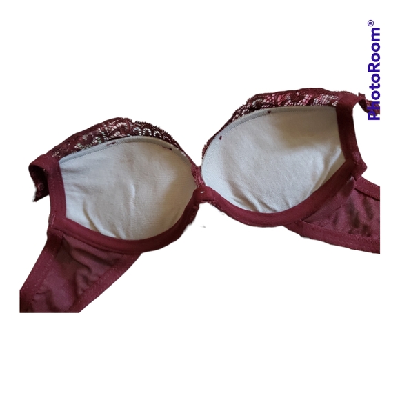 The Little Bra Company Lucia Lace Burgundy Bra Size 28A - Picture 4 of 5